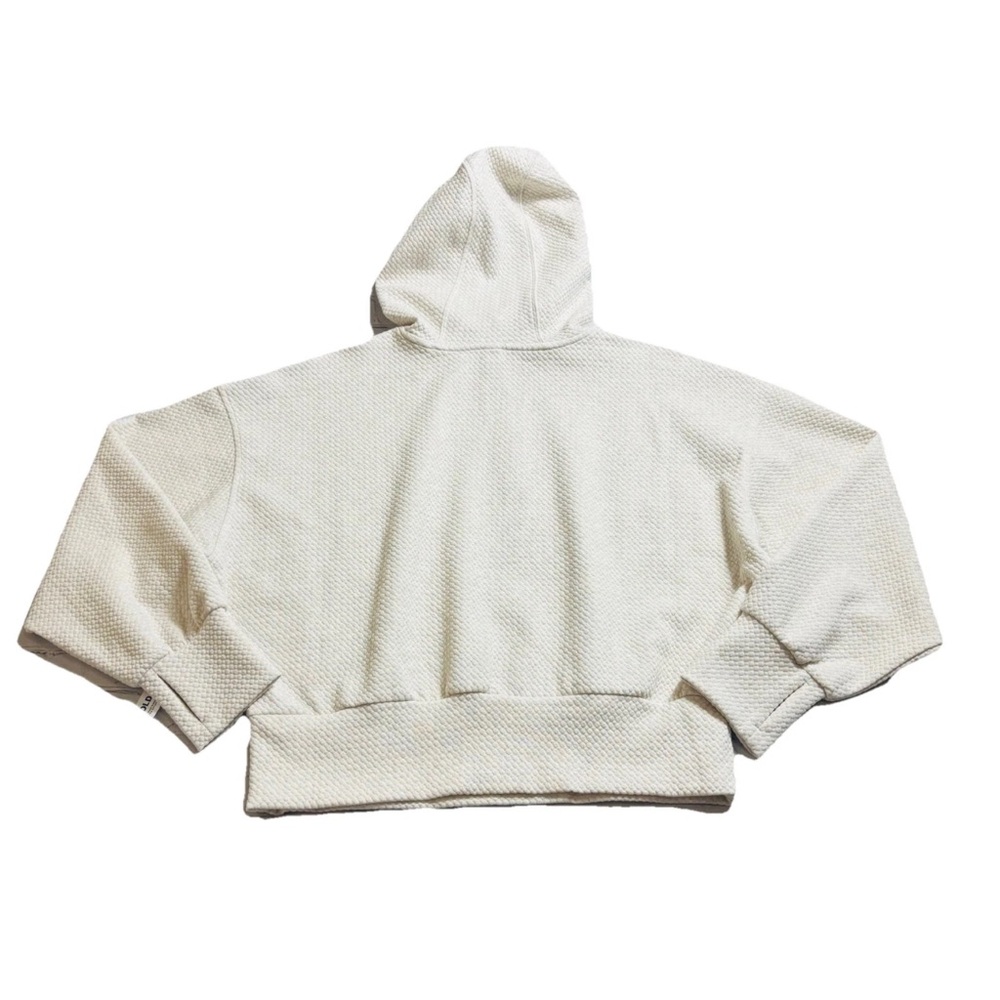 Old Navy Womens Active Dynamic Fleece Popover Quilted Hoodie Cream XL NWT - Picture 13 of 14